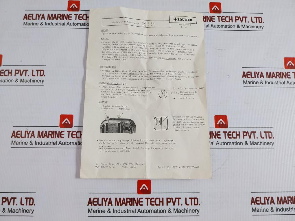 Tlc 7B 17 F001 Temperature Switch 0 To 40°C Sauter
