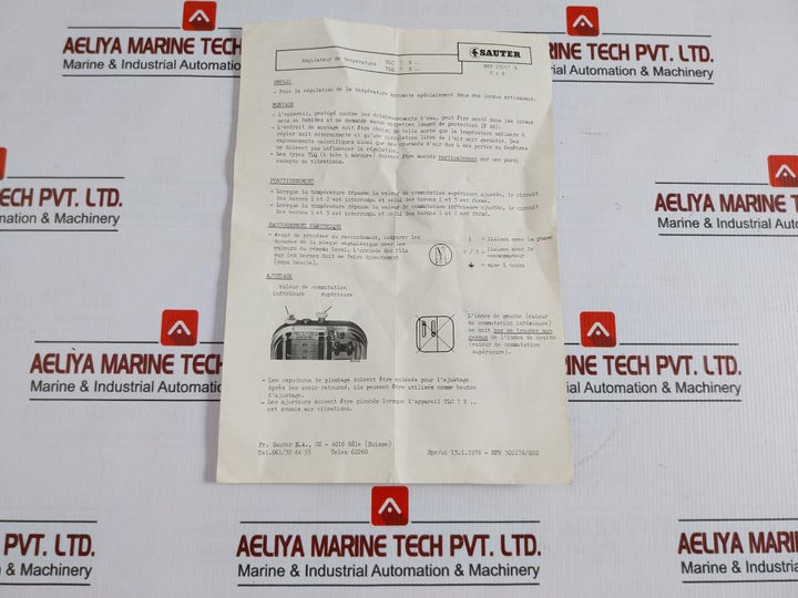 Tlc 7B 17 F001 Temperature Switch 0 To 40°C Sauter