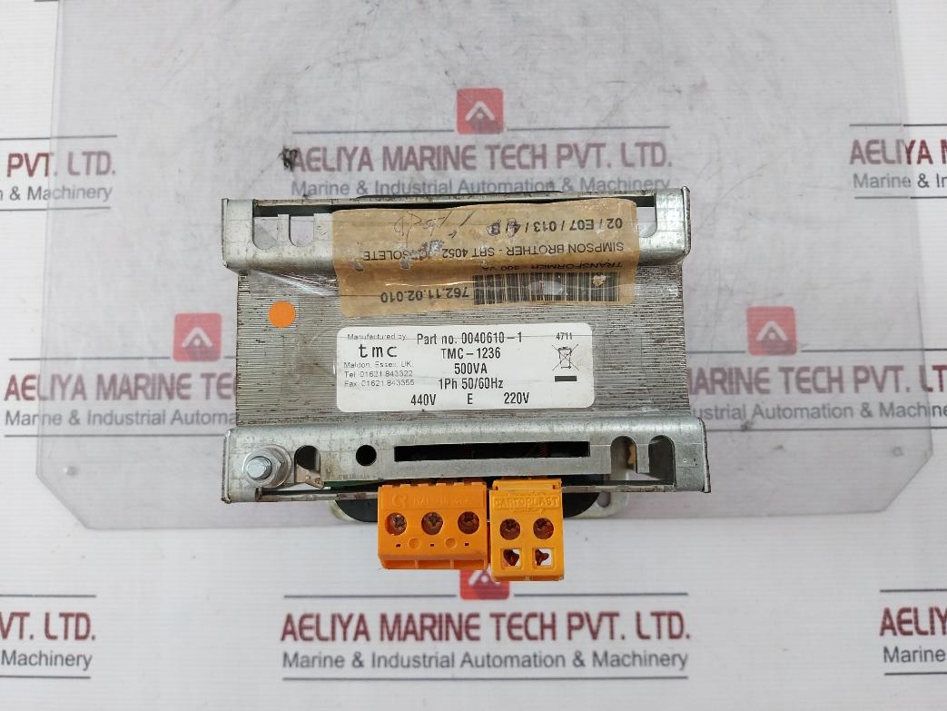 Tmc 0040610-1 Power Transformer 1Ph 50/60Hz 440V 220V 500Va