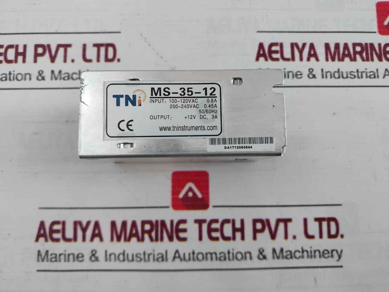 Tn Instruments Ms-35-12 Power Supply 50/60Hz Input 100-120Vac 0.8A