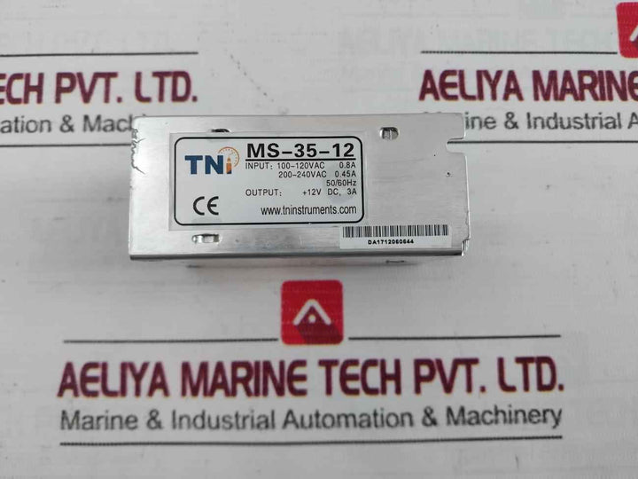 Tn Instruments Ms-35-12 Power Supply 50/60Hz Input 100-120Vac 0.8A