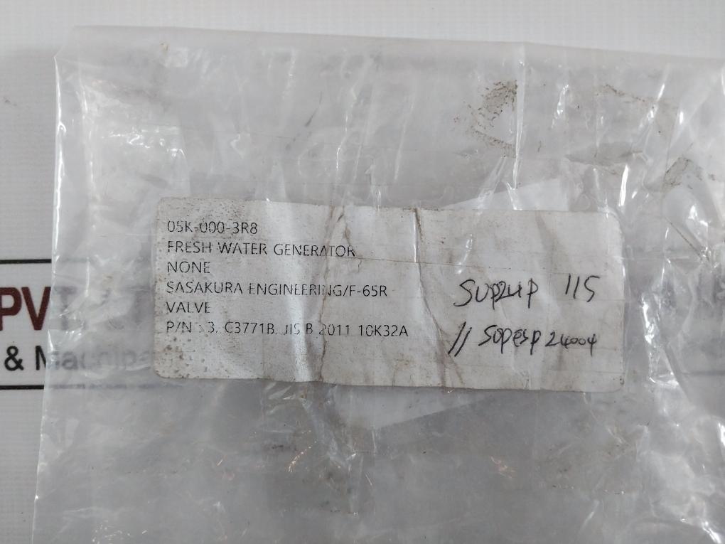 Toa 125 Brass Gate Valve For Fresh Water Generator F-65R Jis B 2011 10K 32A