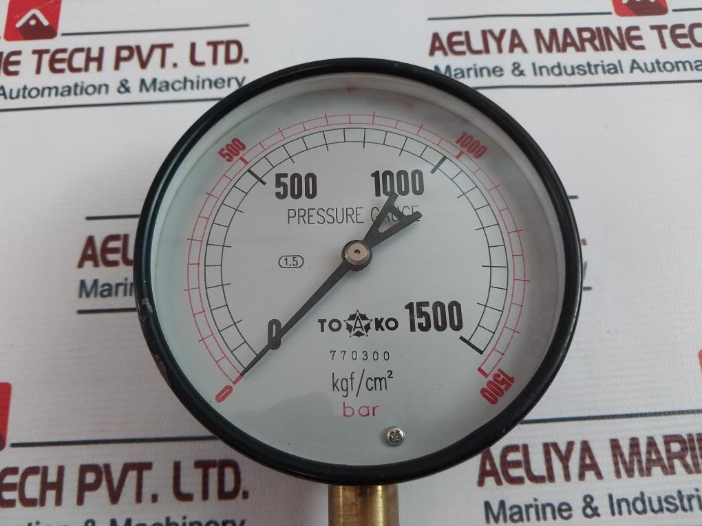 Toako 0-1500 Kgf/Cm2 Pressure Gauge 0-1500 Bar