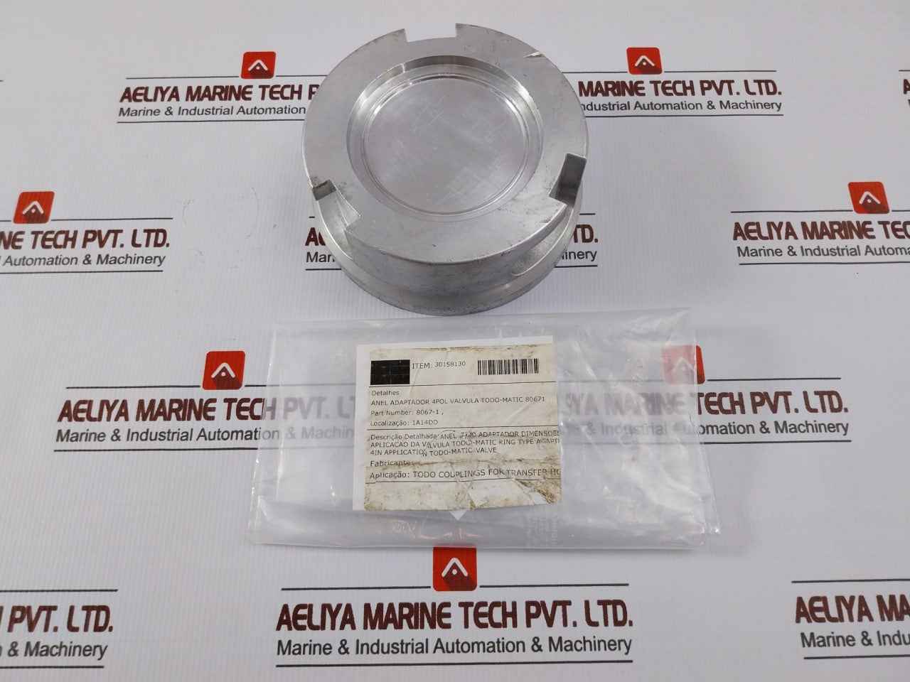 Todo-matic 8067-1 Ring Type Adapter 4In Valve Coupling For Transfer