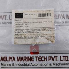 Todo-matic 8067-1 Ring Type Adapter 4In Valve Coupling For Transfer