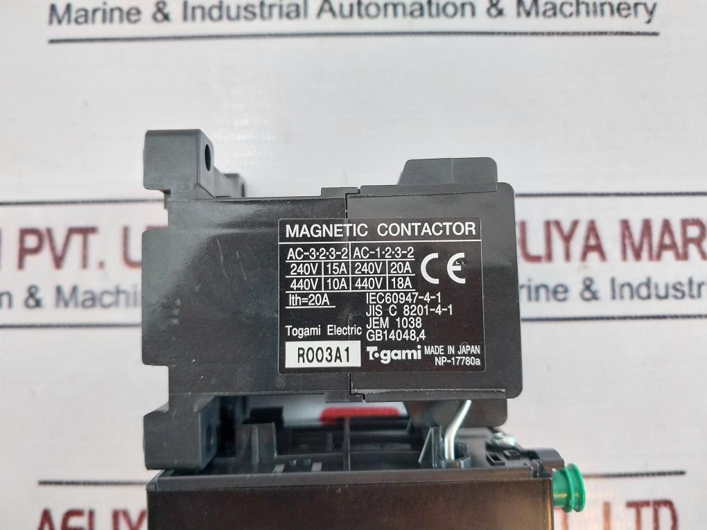 Togami Clk-15Jth40-p6C Magnetic Contactor With Tj-18Ja Thermal Overload Relay