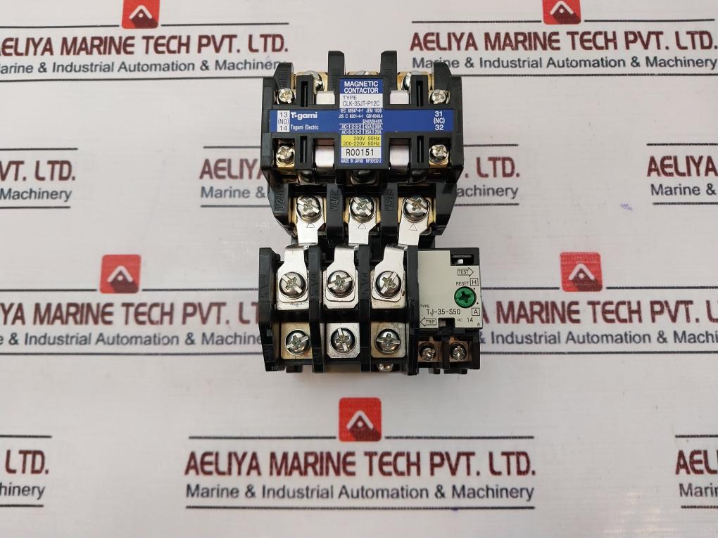 Togami Clk-35Jt-p12C Magnetic Contactor With Tj-35-s50 Thermal Overload Relay