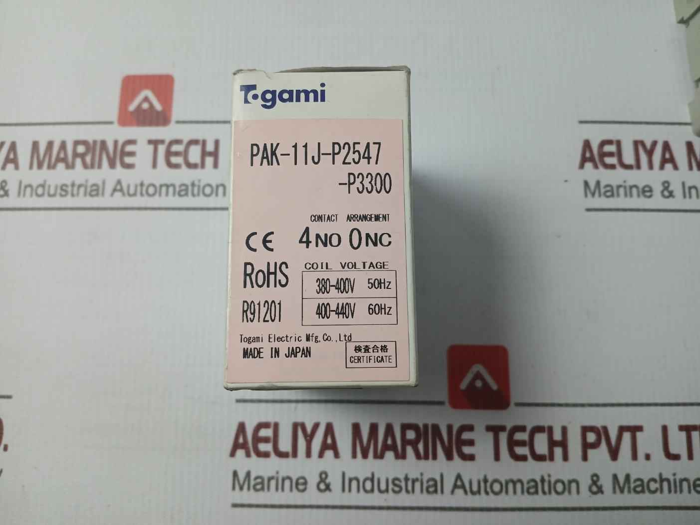 Togami Electric Pak-11J-p2547-p3300 Magnetic Contactor 380-400V 50Hz 20A