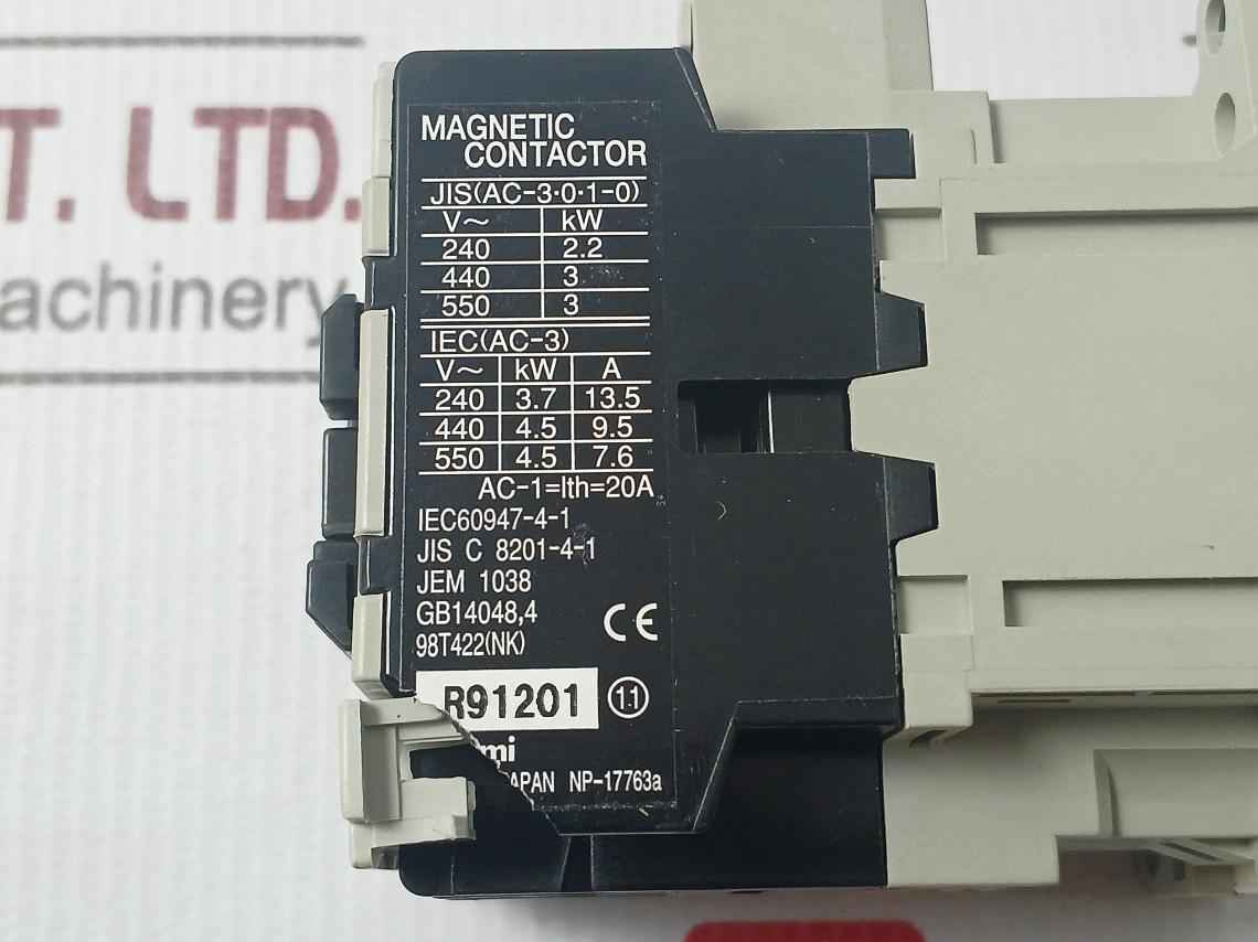 Togami Electric Pak-11J-p2547-p3300 Magnetic Contactor 380-400V 50Hz 20A