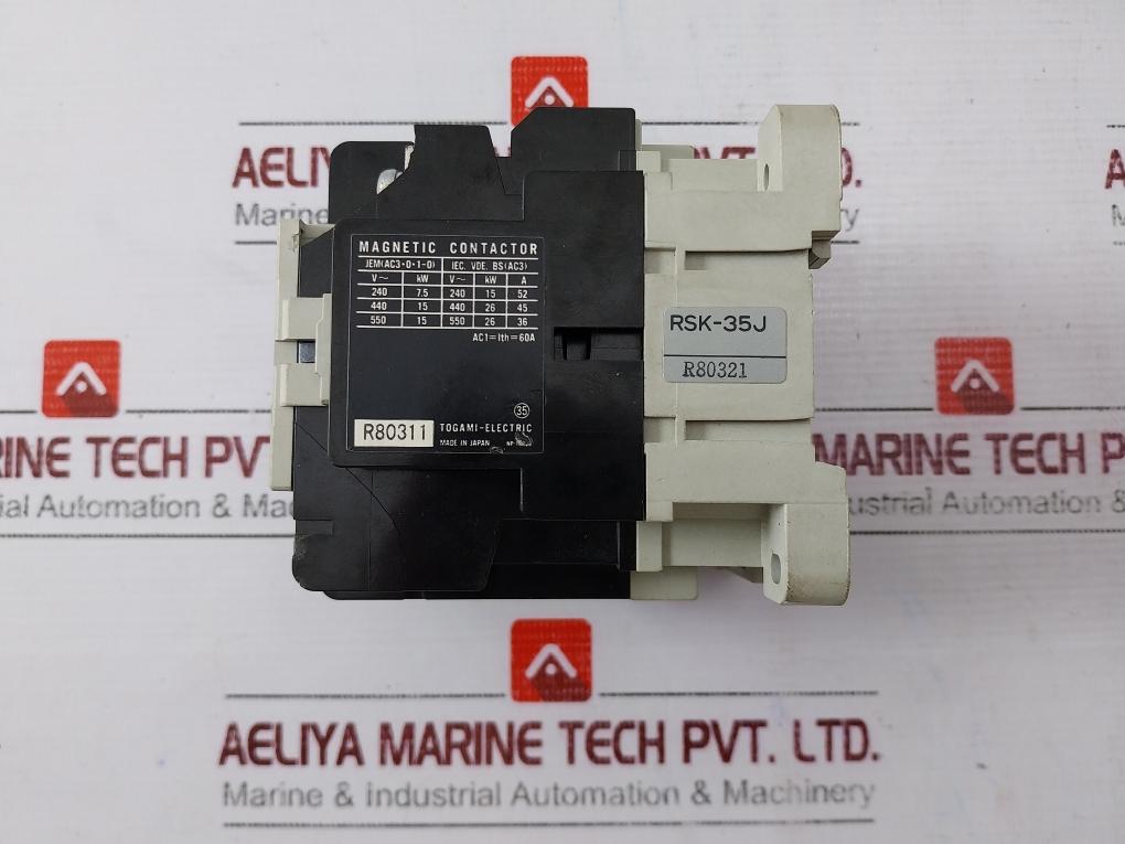 Togami Electric Pak-35J Magnetic Contactor 24V Ac 60Hz 60A