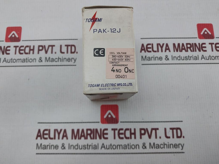 Togami Electric Pak-12J Magnetic Contactor 380–400V 50Hz 26A