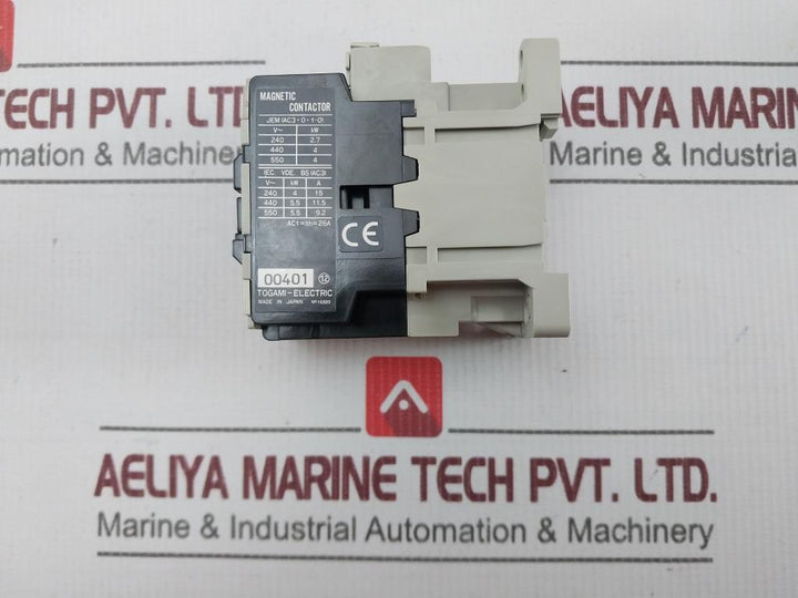 Togami Electric Pak-12J Magnetic Contactor 380–400V 50Hz 26A