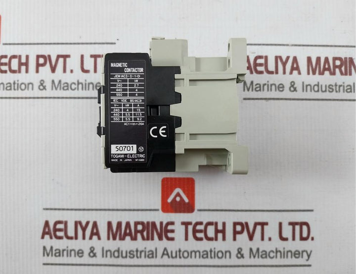 Togami Electric Pak-12j Magnetic Contactor 380-400v 50hz 26a