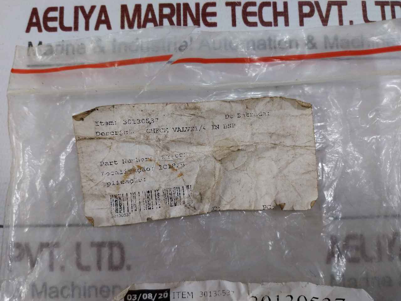 Tognella 260/6-14 Hydraulic Check Valve 182-0827 30130537