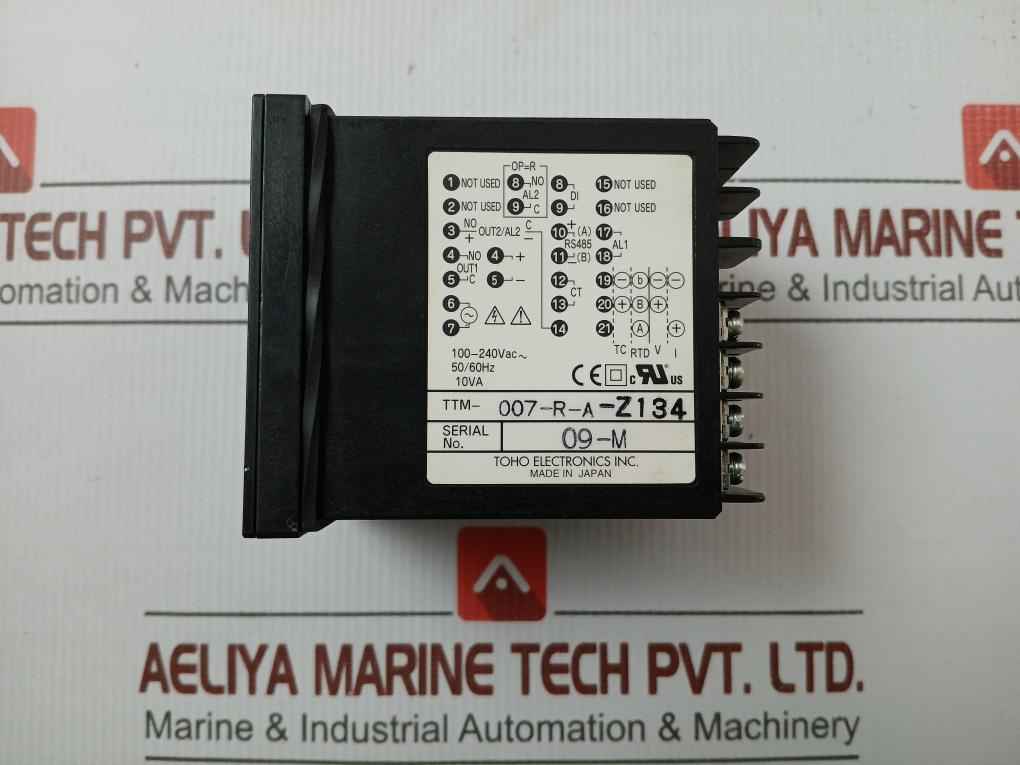 Toho Electronics Digital Temperature Controller Ttm-007-r-a-z134 100-240Vac