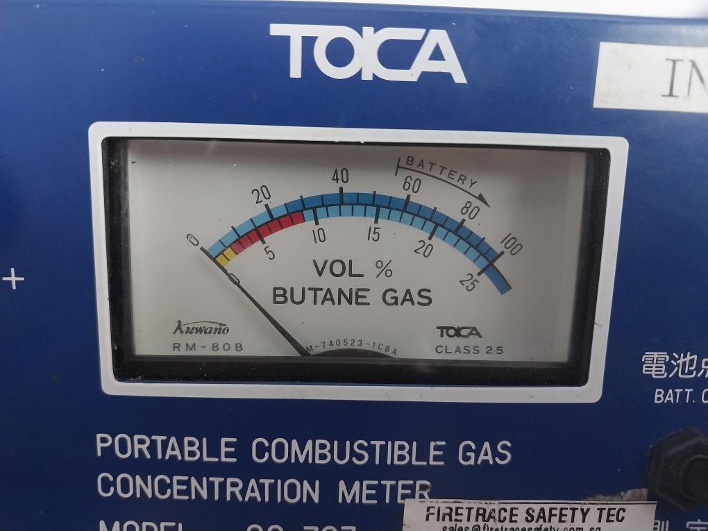 Toka Seiki Gc-707 Portable Combustible Gas Concentration M-740523-1Cba Class 2.5