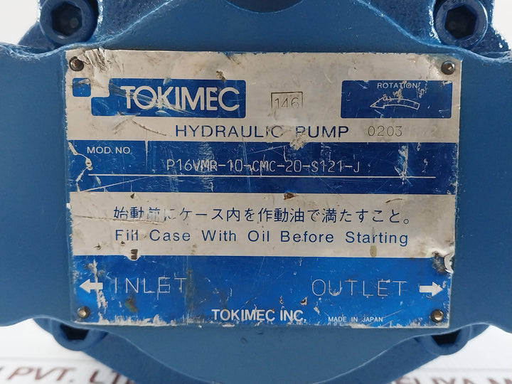 Tokimec P16Vmr-10-cmc-20-s121-j Hydraulic Pump