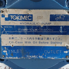 Tokimec P16Vmr-10-cmc-20-s121-j Hydraulic Pump
