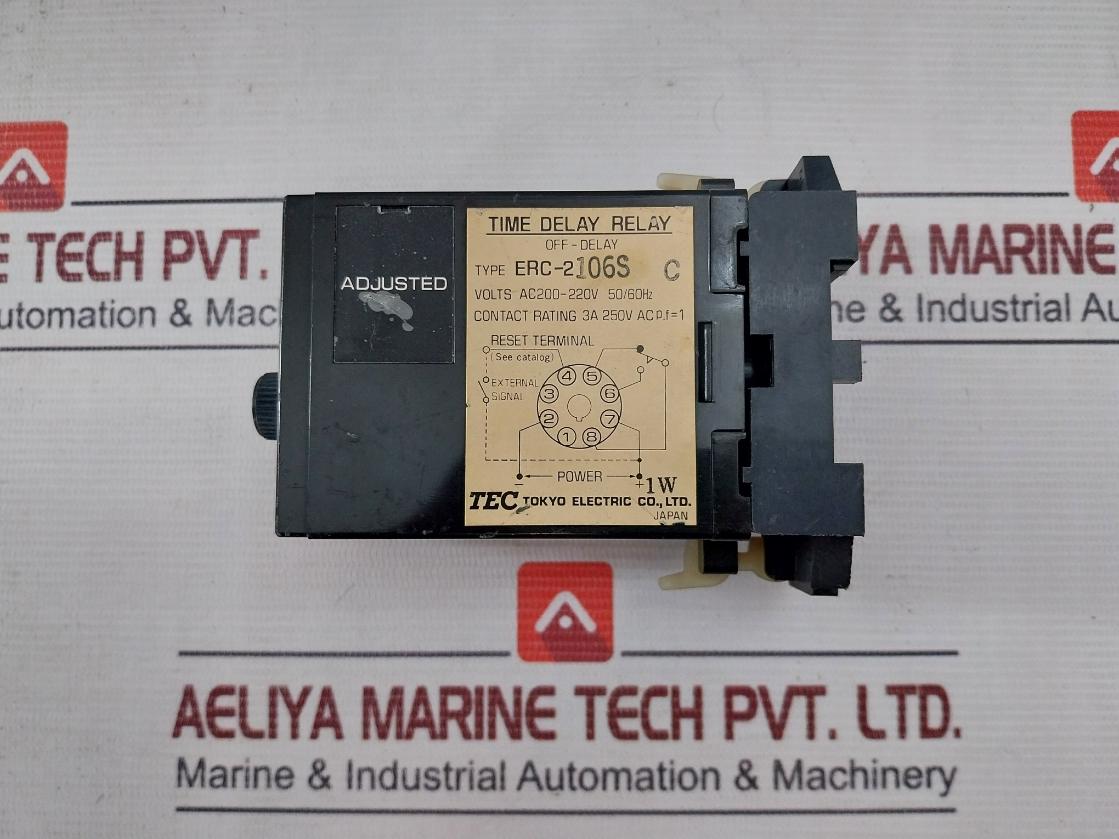 Tokyo Electric Erc-2 Time Delay Relay Ac200-220V 50/60Hz