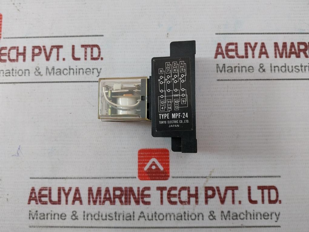 Tokyo Electric Mpm-100 General Purpose Relay With Base Ac100V Mpf-24