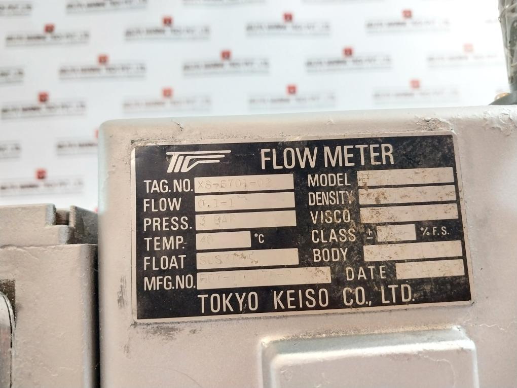 Tokyo Keiso Ep-am-1746 Flowmeter F07-106175-2 3 Bar 0.1-1 30Vdc 0.1A -10~60 C