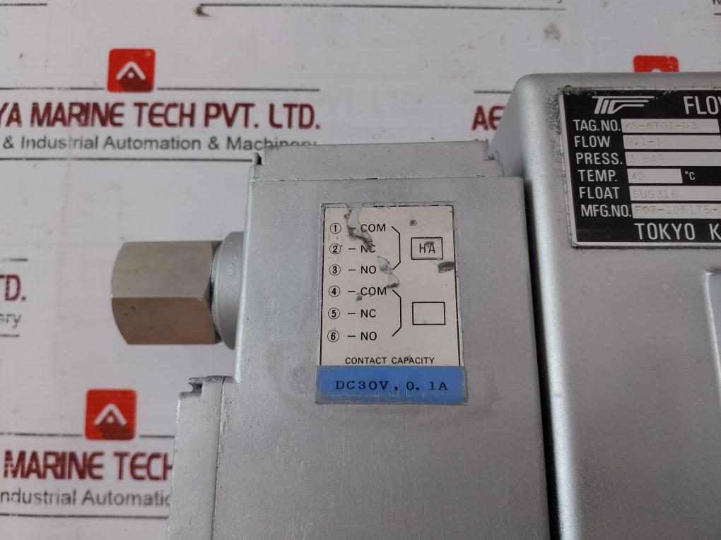 Tokyo Keiso Ep-am-1746 Flowmeter F07-106175-3 30Vdc 0.1A -10~60 C 3 Bar 0.1-1&nbsp;