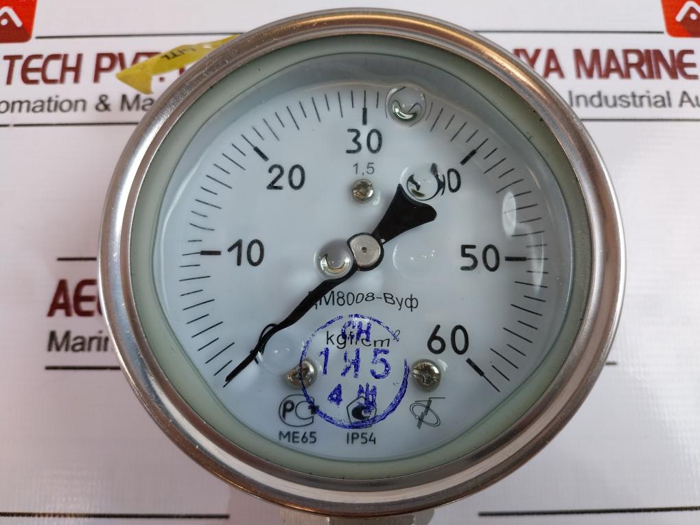 Tomck Dm8008-vuf Pressure Gauge 0-60 Kgf/Cm2 Wp 1000 Bar 15000 Psi