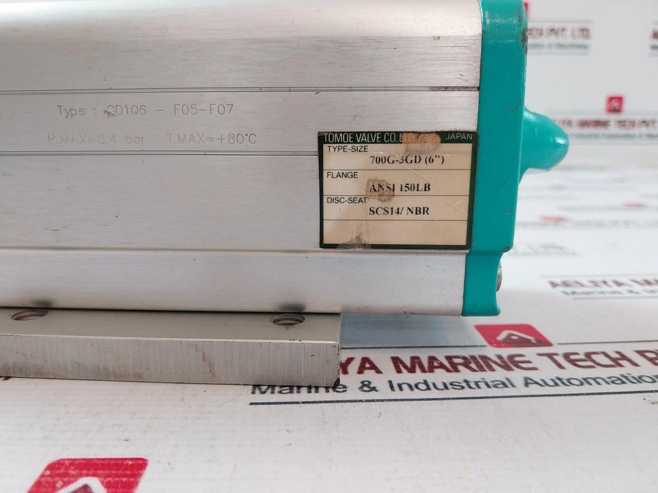 Tomoe Gd106-f05-f07 Pneumatic Actuator 8.4 Bar +80°C