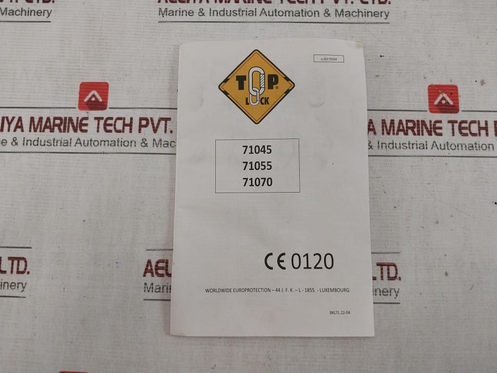 Top Lock 71045 Full Body Harness 361:2002 Dr007 Ck 4M 01 01 18