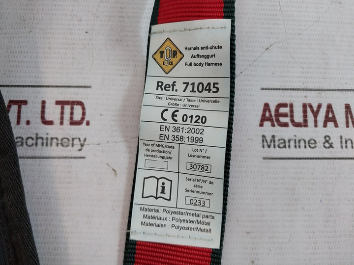 Top Lock 71045 Full Body Harness 361:2002 Dr007 Ck 4M 01 01 18