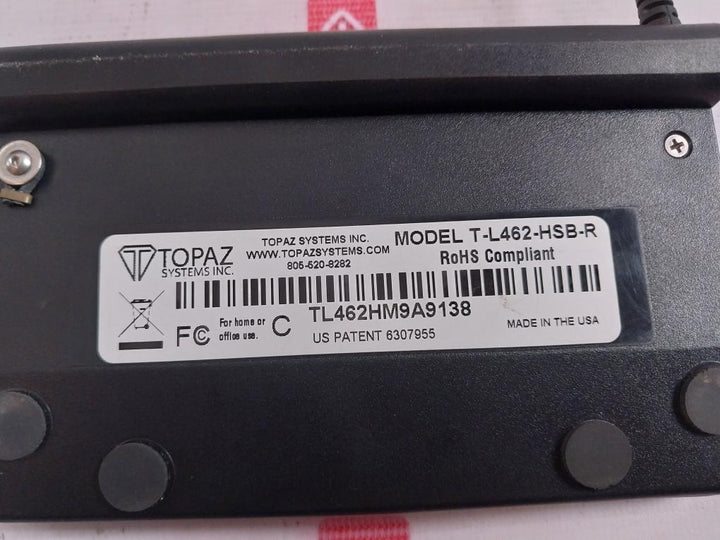 Topaz T-l462-hsb-r Signature Capture Pad Tl462Hm9A9138 6307955 1.5 Meter