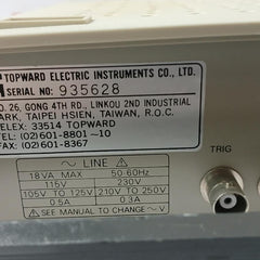 Topward 8115 Digital Sweep Function Generator Ame00035 18 Va Max 50-60Hz 0.3A