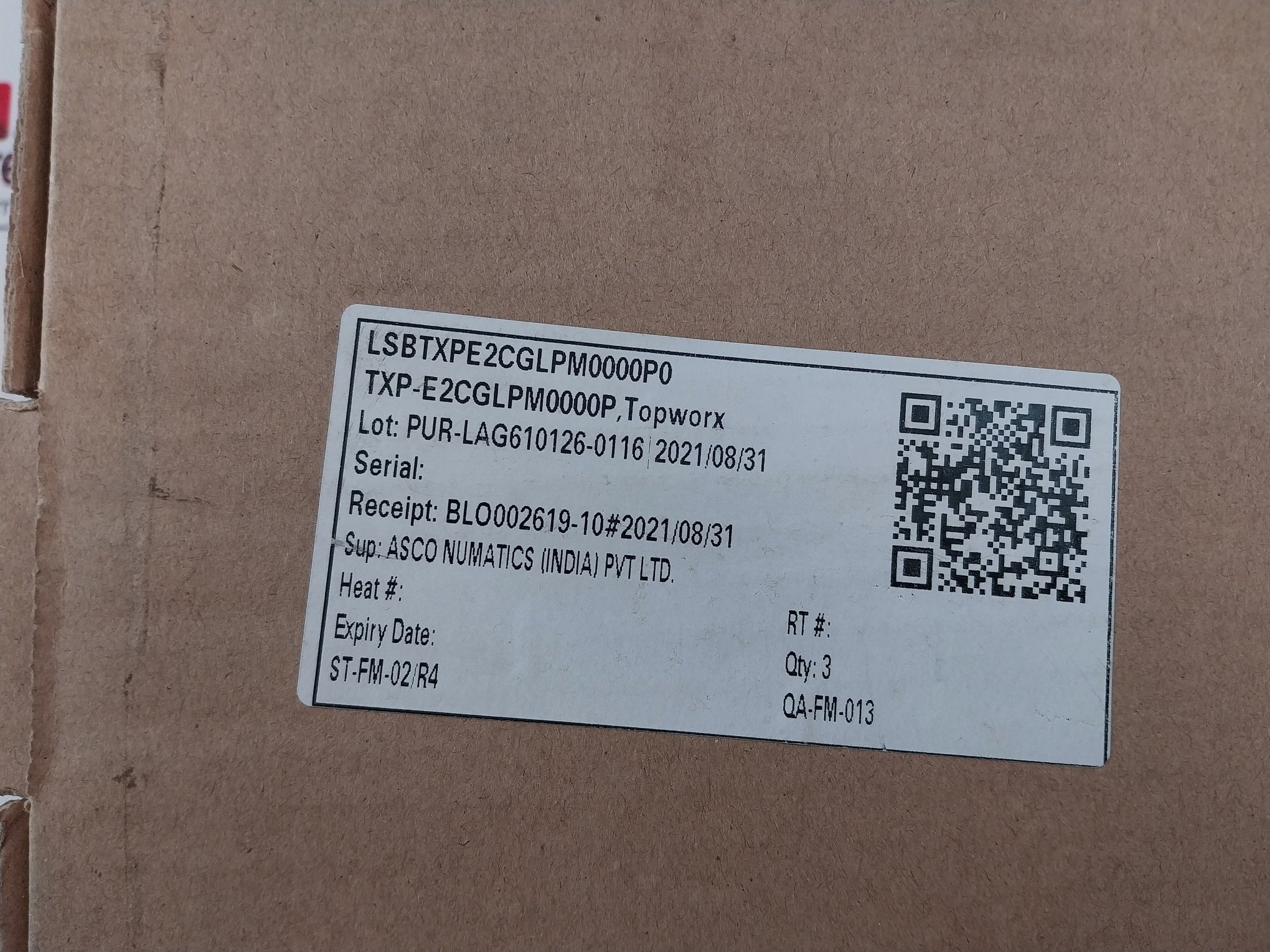 Topworx Txp-e2Cglpm0000P Position Switch Valve 1/2 Npt T-series