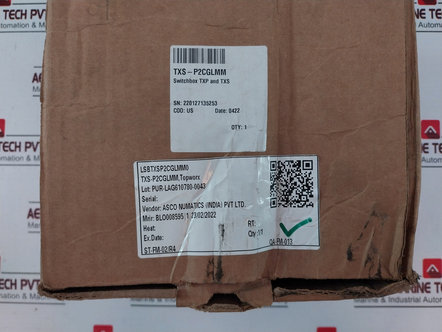 Topworx Txs-p2Cglmm Switchbox Txp And Txs 120Vdc, 3A Max