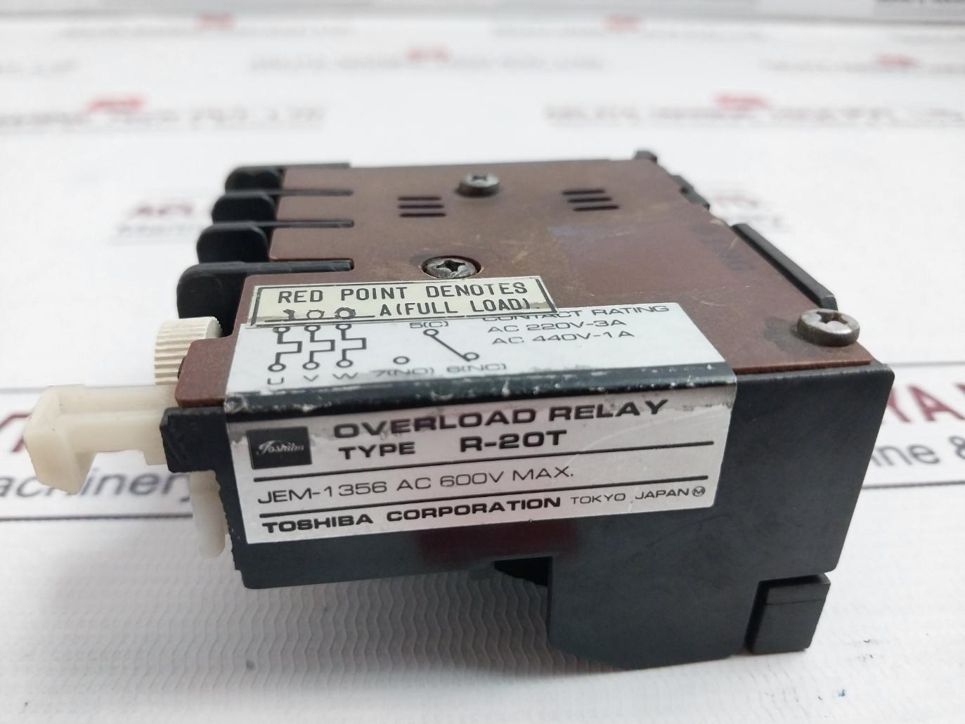 Toshiba R-20T Overload Relay 600V Ac 220V-3A 10.0A Jem-1356