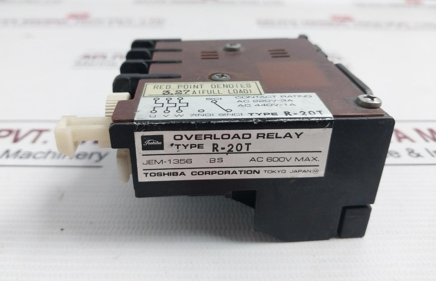 Toshiba R-20T Overload Relay Ac220V-3A Jem-1356 3.27A