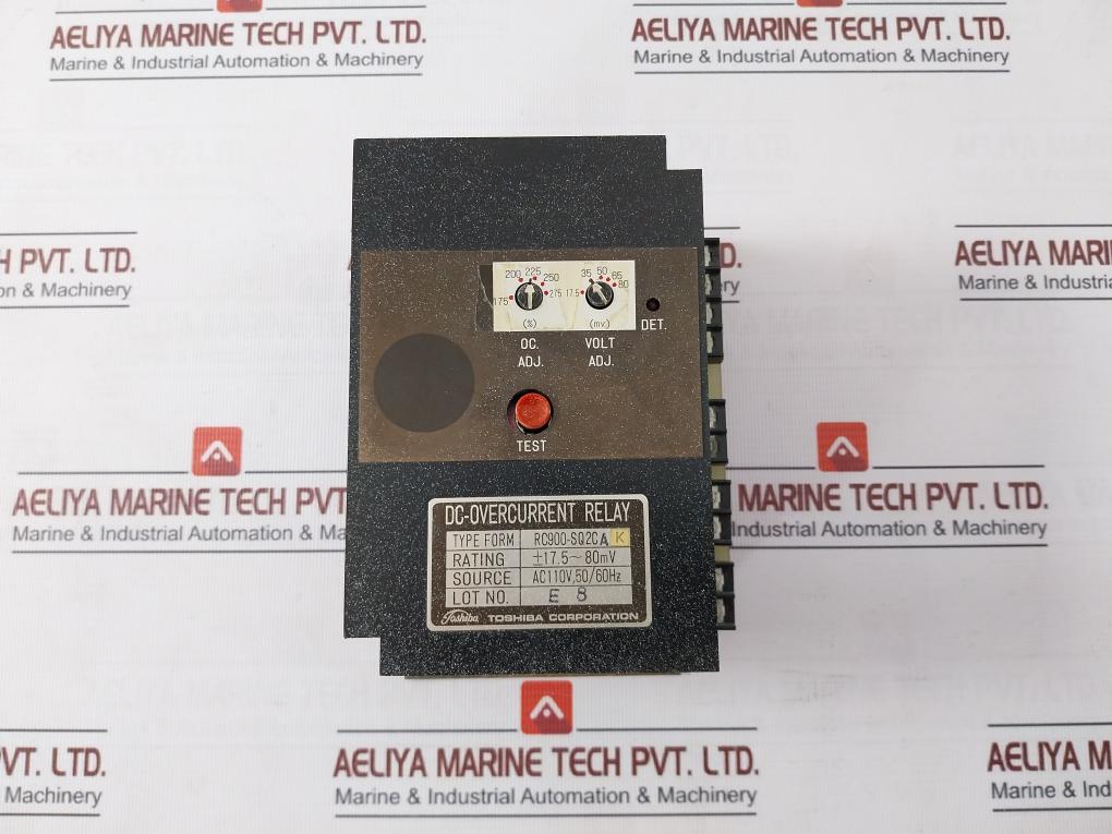 Toshiba Rc900-sq2C Ak Dc-overcurrent Relay Ac110V, 50/60Hz 3J9E0018-f
