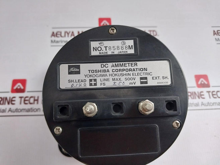 Toshiba Sf8-a Dc Ammeter B9063Qd, Jis C 1102 500V -1500 To +1500A 0.14Ω