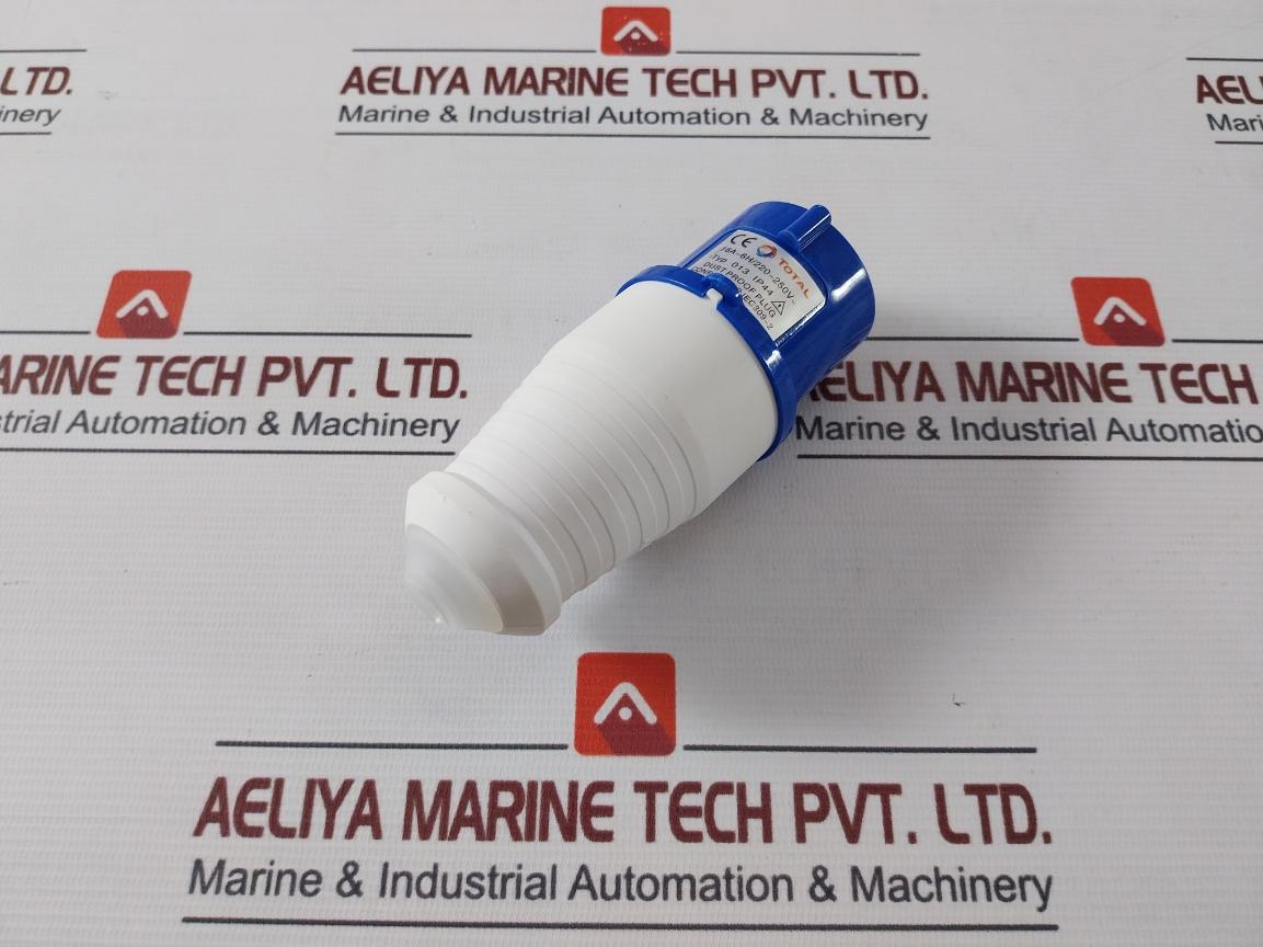 Total 013 Dust Proof Plug Ip44 16A-6H/220-250V, Iec309-2