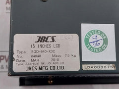 Touch Panel For Tcs Data Logger Sgd-640-x3C Jrcs 15 Inches Lcd