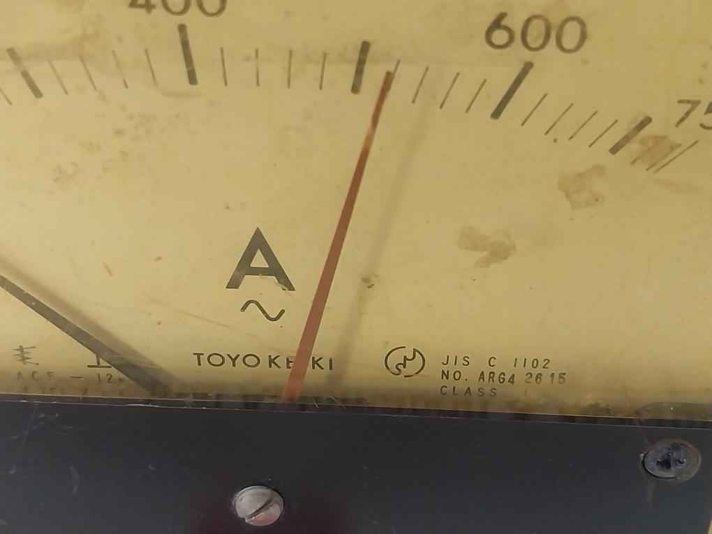 Toyo Keiki Acf-12N Ammeter 0-750A- 5A