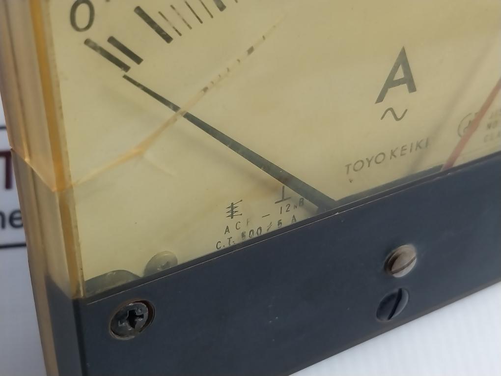 Toyo Keiki Acf-12Nb Ampere Meter Nh-265D Class 1.5 500/5A