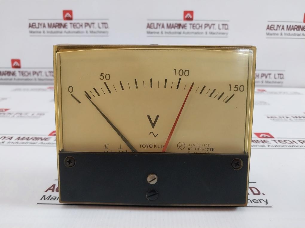 Toyo Keiki Acf-12Nb Volt Meter 0-150V Jis C 1102 Class 1.5