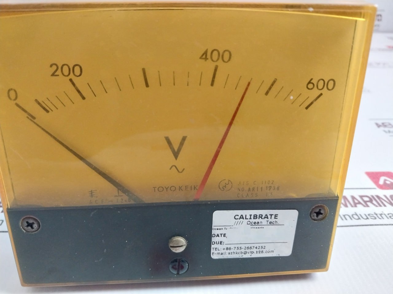 Toyo Keiki Acf-12Nb Voltmeter Class 1.5 Nh-264B 460/115V