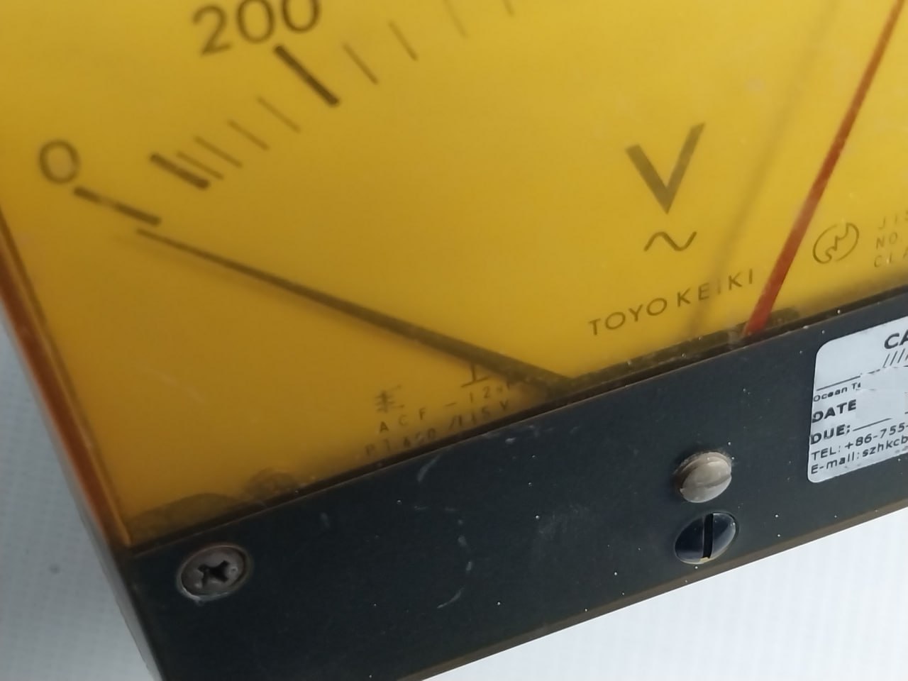 Toyo Keiki Acf-12Nb Voltmeter Class 1.5 Nh-264B 460/115V