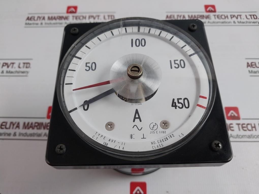 Toyo Keiki Avf-11 Ammeter 150/1A Jis C 1102, 0-450A~ Nh-266D, S-1139N