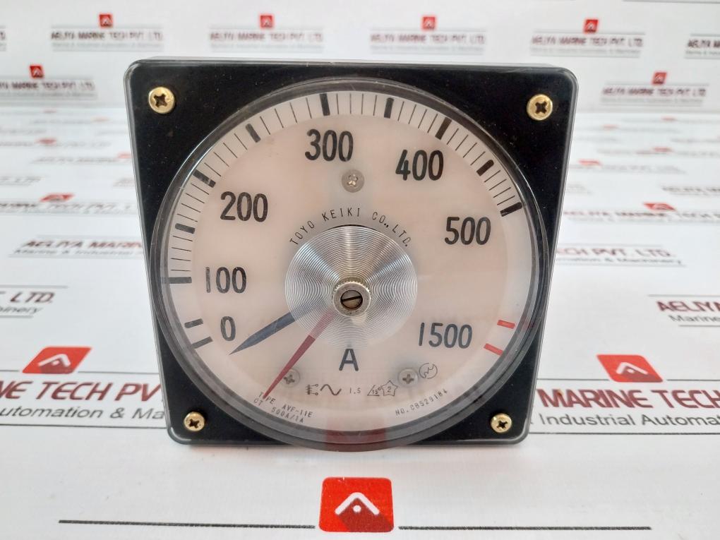 Toyo Keiki Avf-11E Ammeter Ct 500A/1A Cb529184 0-1500A