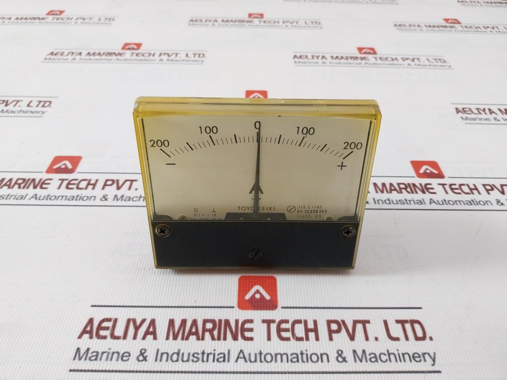 Toyo Keiki Dcf-10 Ammeter Ce308396 Class 2.5 Nh-350A -200 To +200 A