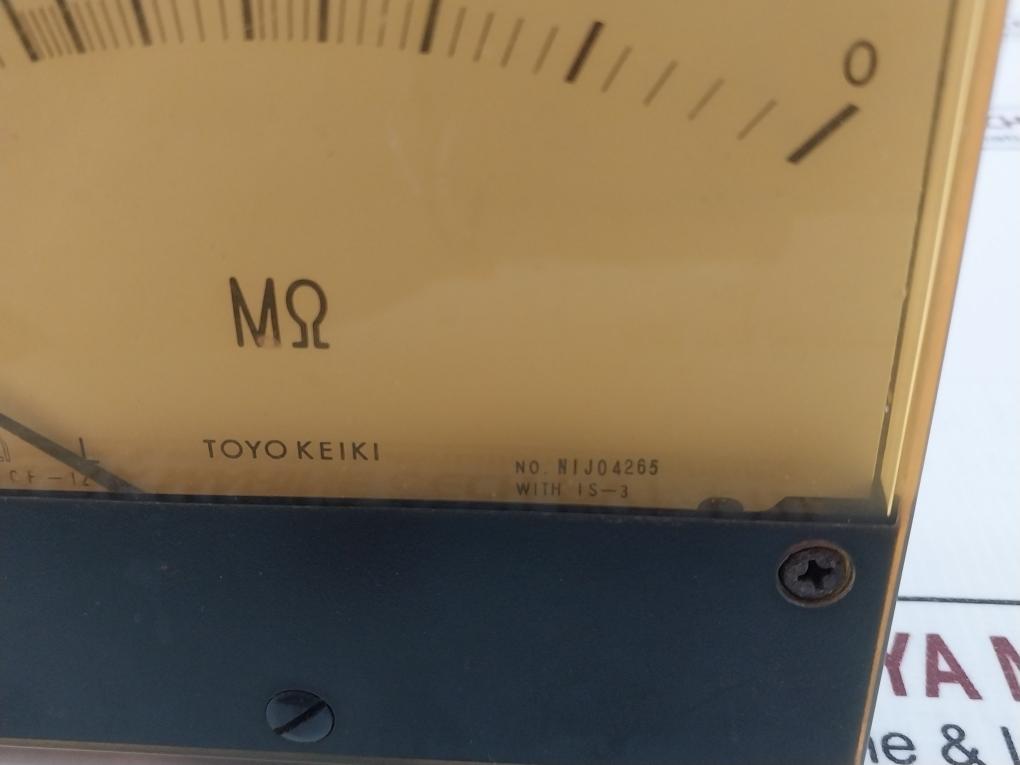 Toyo Keiki Dcf-12N Analog Megohmmeter 1Ma Nij04265 Nh-349 Nh-456-1