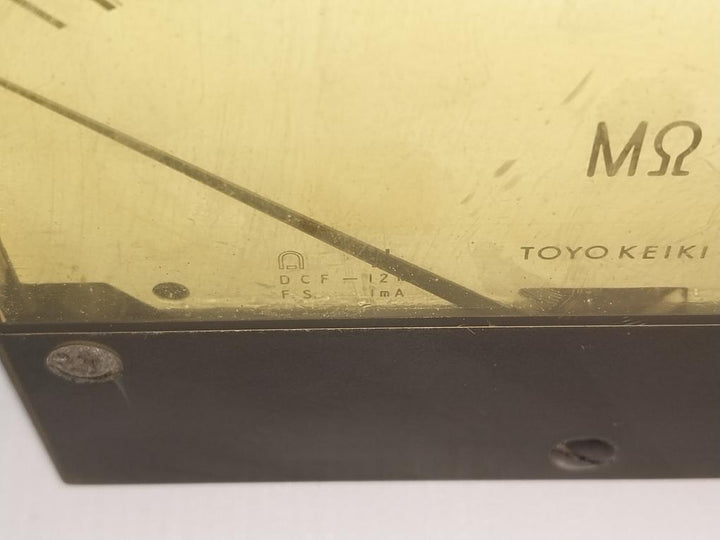 Toyo Keiki Dcf-12N Analog Megohmmeter Nij04277 Nh-349 1Ma